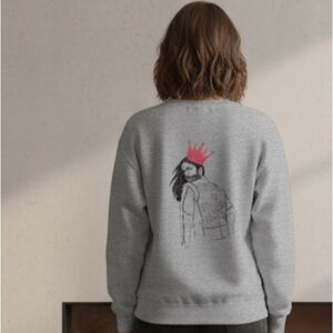 NWT Queer Eye Unisex Gray Graphic Sweatshirt Embroidered“Queen of Everything” -